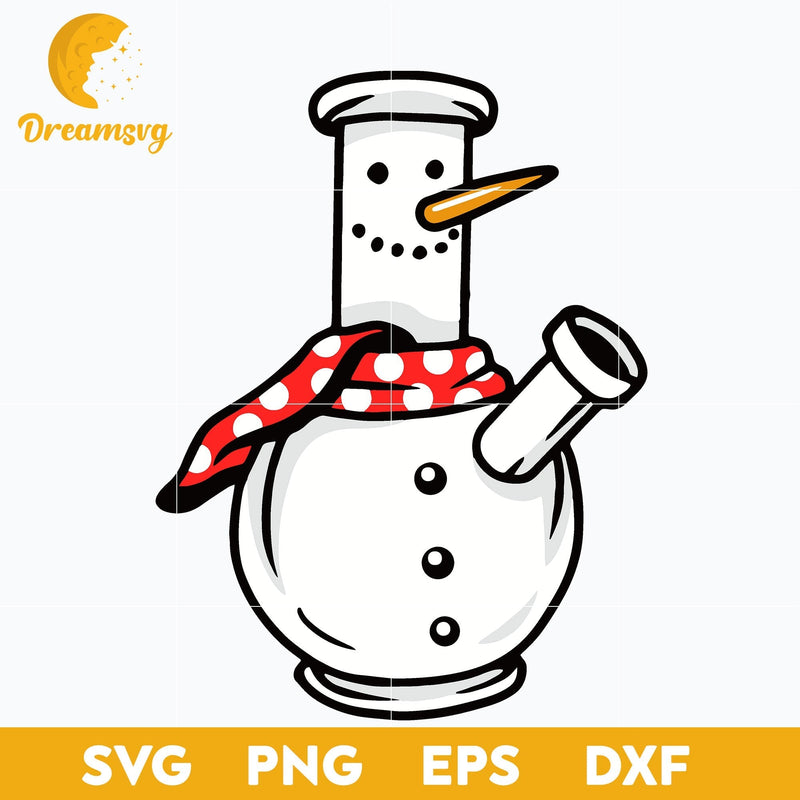 Weed Christmas Snowman SVG, Christmas SVG, PNG DXF EPS Digital File.