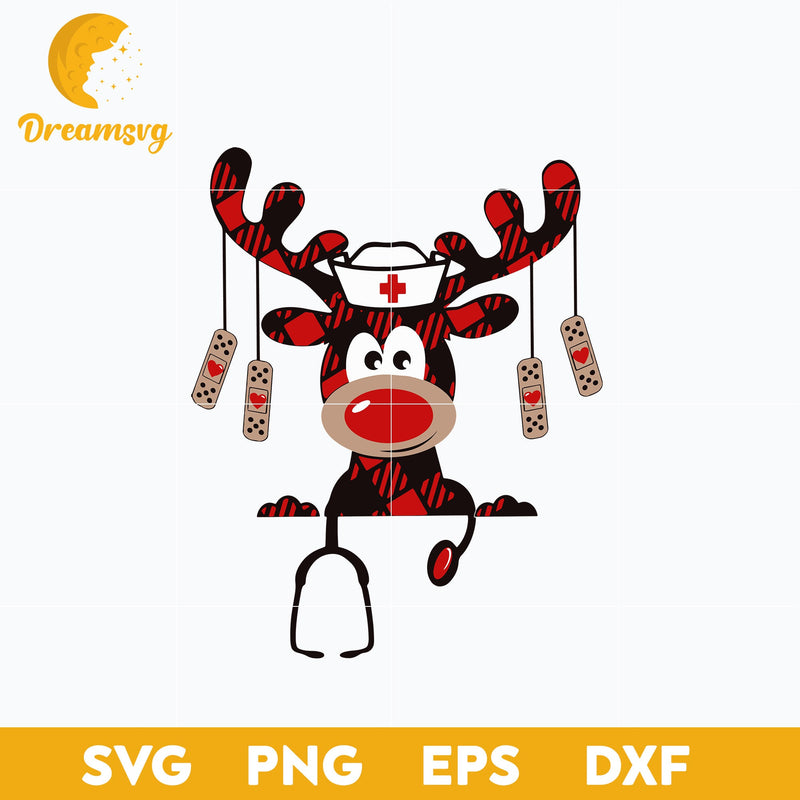 Christmas Nurse SVG, Christmas SVG, PNG DXF EPS Digital File.