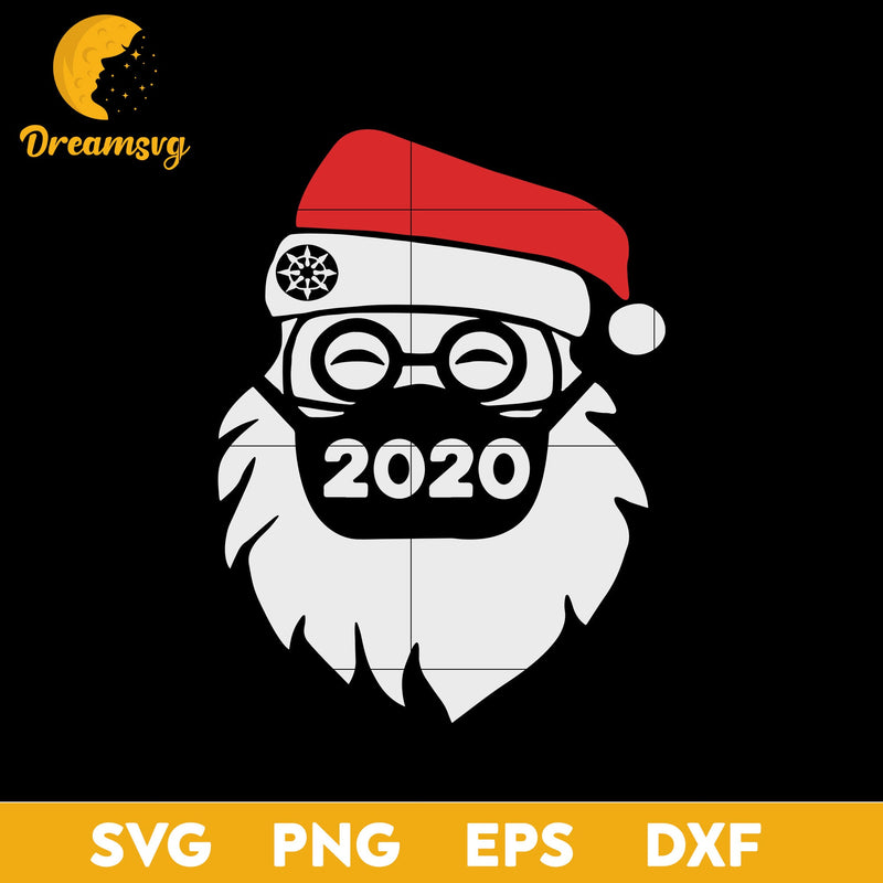 Santa Claus Christmas 2020 SVG, Christmas SVG, PNG DXF EPS Digital File.