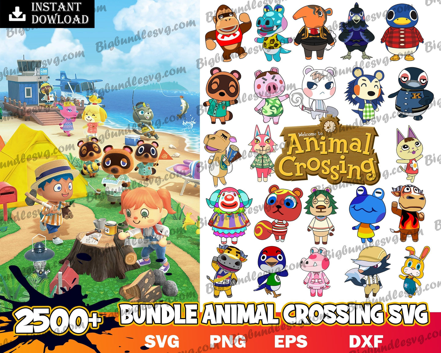 2500+ Animal crossing SVG vectors, Bundle animal crossing svg