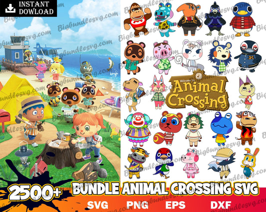 2500+ Animal crossing SVG vectors, Bundle animal crossing svg
