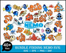 Nemo Svg, Finding Nemo Svg, Cricut Svg, Cut Files, Cricut Files, Cartoon Svg, Dory Svg, Fish Svg, Family Svg, Svg For Kids