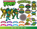 Ninja Turtles PNG & SVG Bundle, 1000+ Files For Cricut & Silhouette