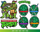 Ninja Turtles PNG & SVG Bundle, 1000+ Files For Cricut & Silhouette