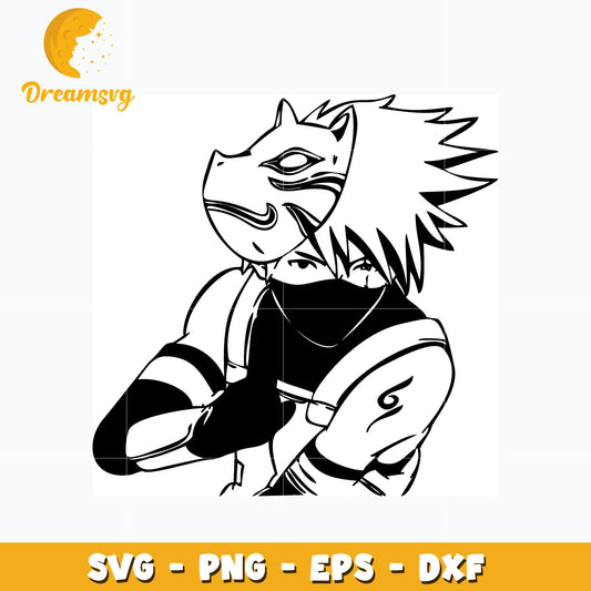 Hatake Kakashi mask svg, anime svg, Naruto svg