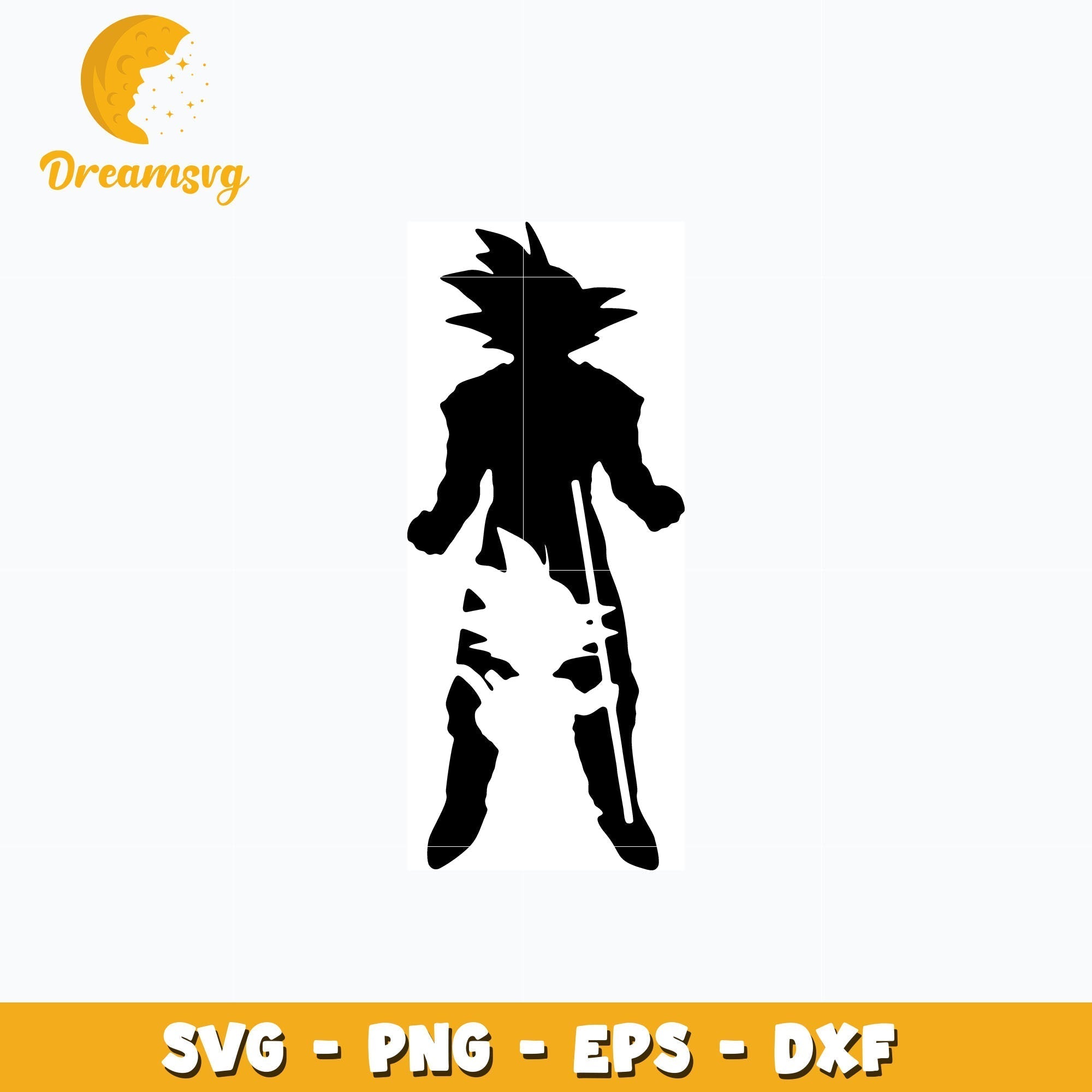 Son Goku shadow design svg, anime svg, Dragonball svg