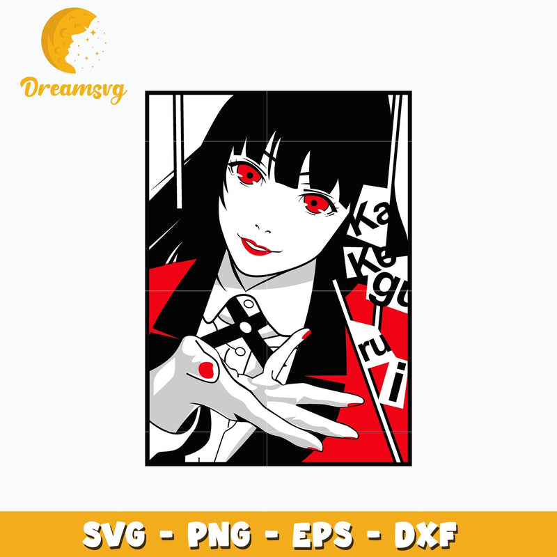 Jabami Yumeko svg, anime svg, Kakegurui svg