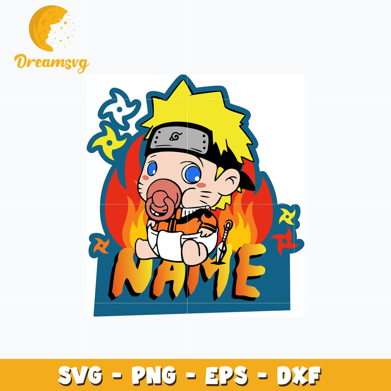 Uzumaki Naruto baby name svg, anime svg, Naruto svg