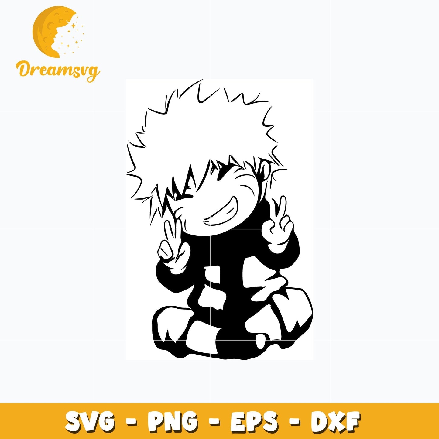 Naruto chibi cute svg, anime svg, Naruto svg