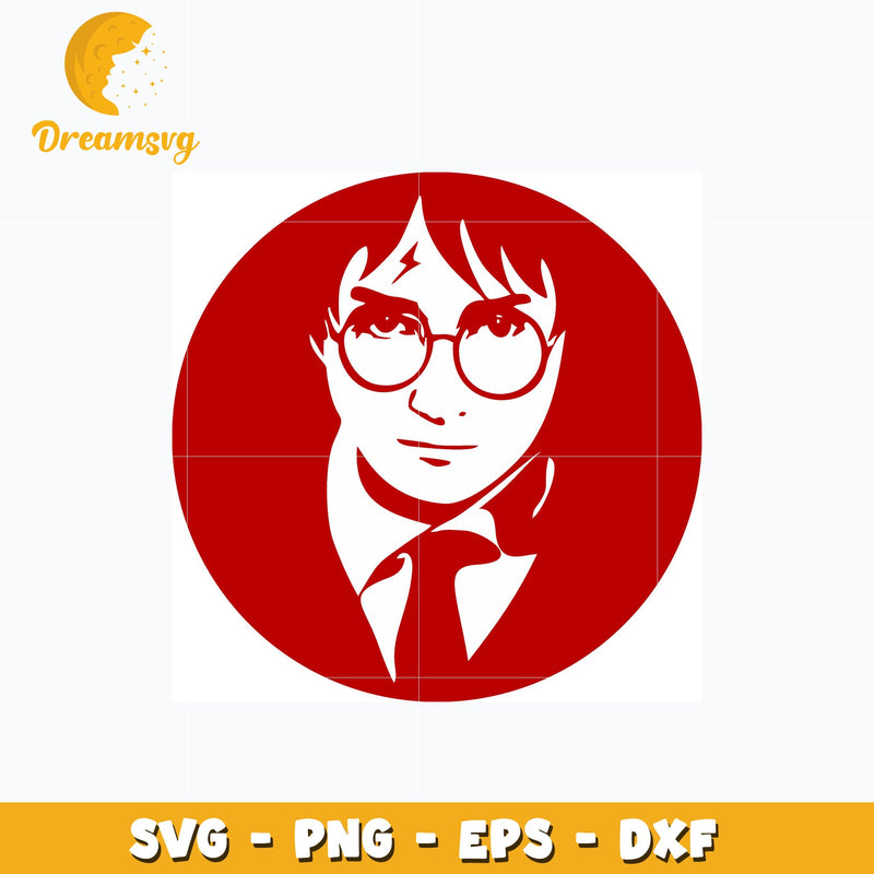 Harry potter red circle svg, anime svg, Harry Potter svg