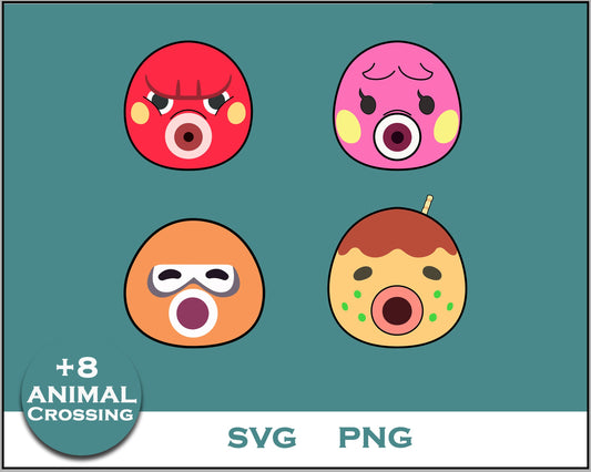8+ Octopus Svg Bundle, Animal Crossing Svg Bundle, Animal Crossing Svg, Cartoon svg, png digital file