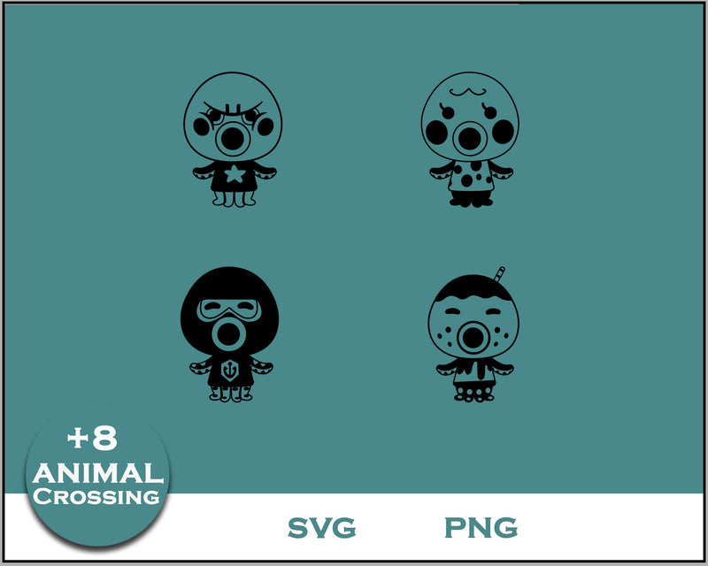 8+ Octopus Svg Bundle, Animal Crossing Svg Bundle, Animal Crossing Svg, Cartoon svg, png digital file