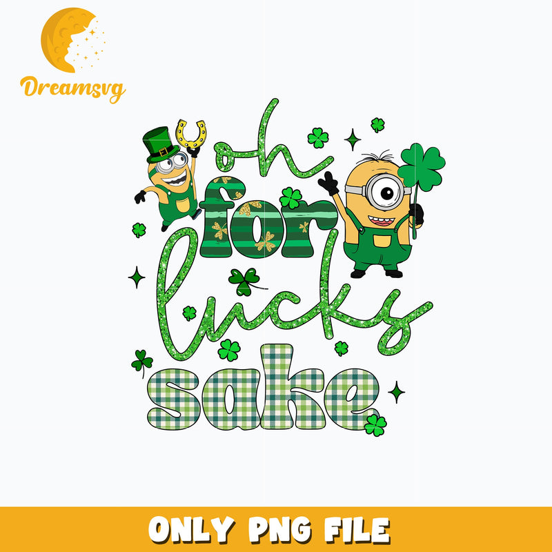 Minions oh for lucky sake patrick's day Png
