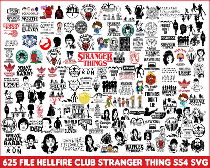 Ultimate bundle Stranger Things SVG Bundle, Hellfire Club Svg