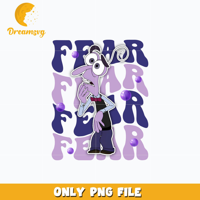 Fear name design png, cartoon png