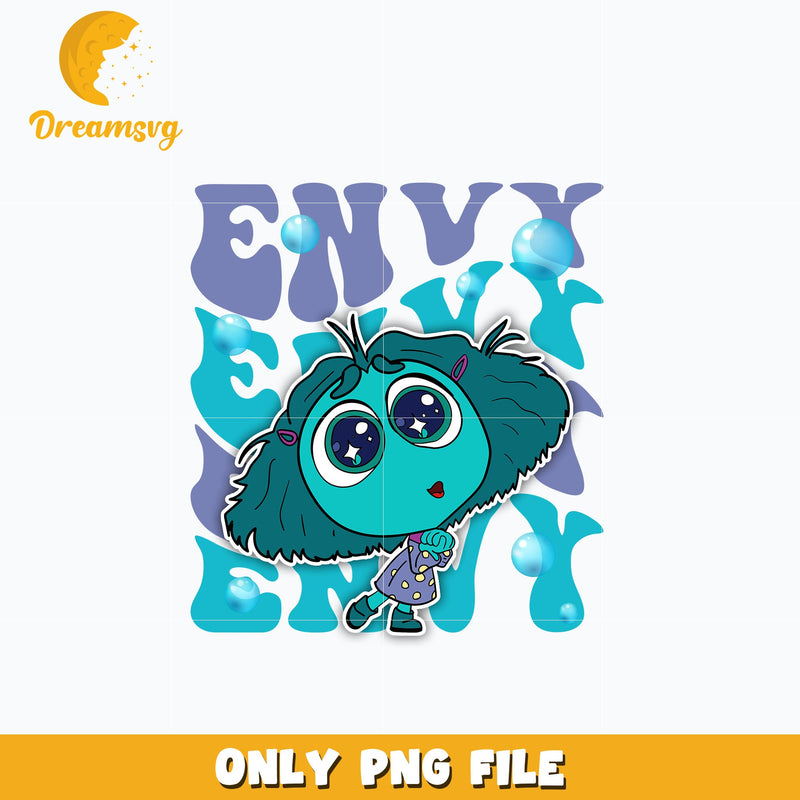 Envy name design png, cartoon png