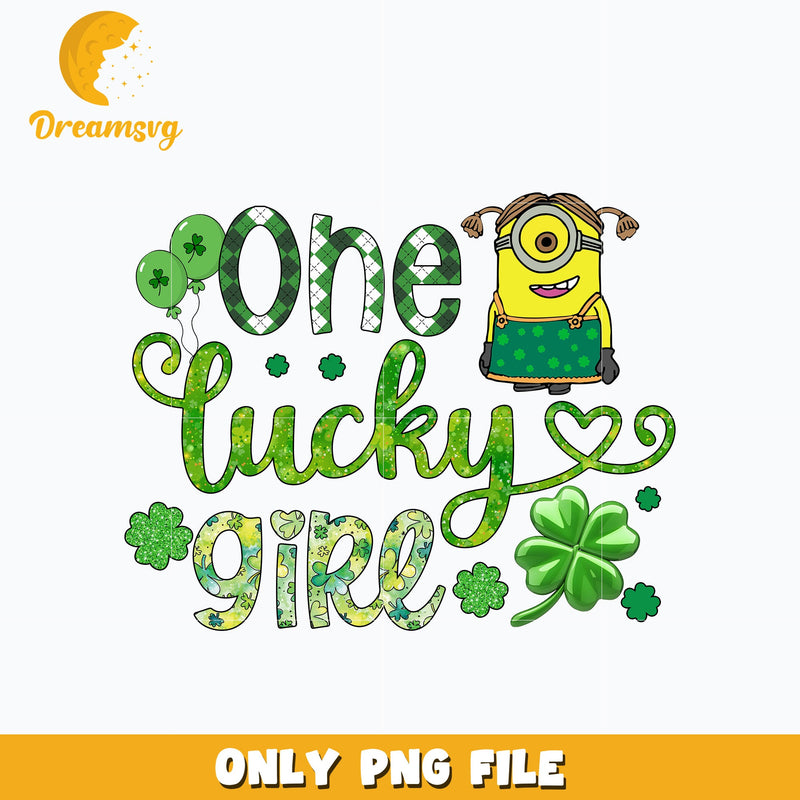 Minions one lucky girl patrick's day Png
