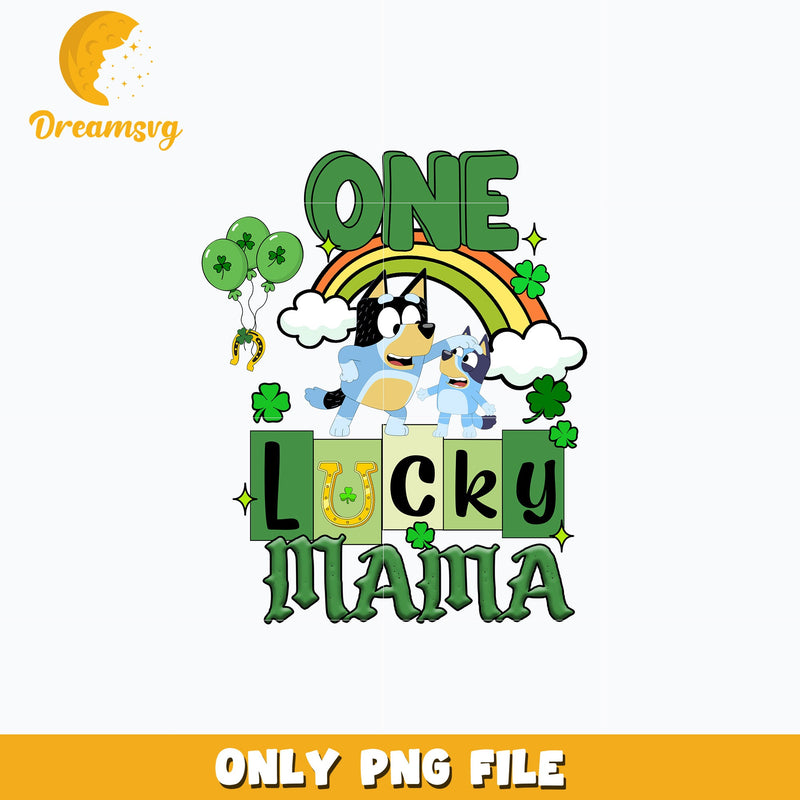 Bluey one lucky mama patrick's day Png