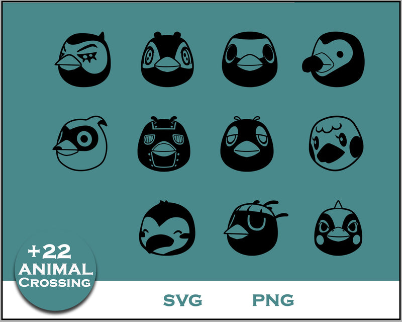 22+ Ostrichs Svg Bundle, Animal Crossing Svg Bundle, Animal Crossing Svg, Cartoon svg, png digital file