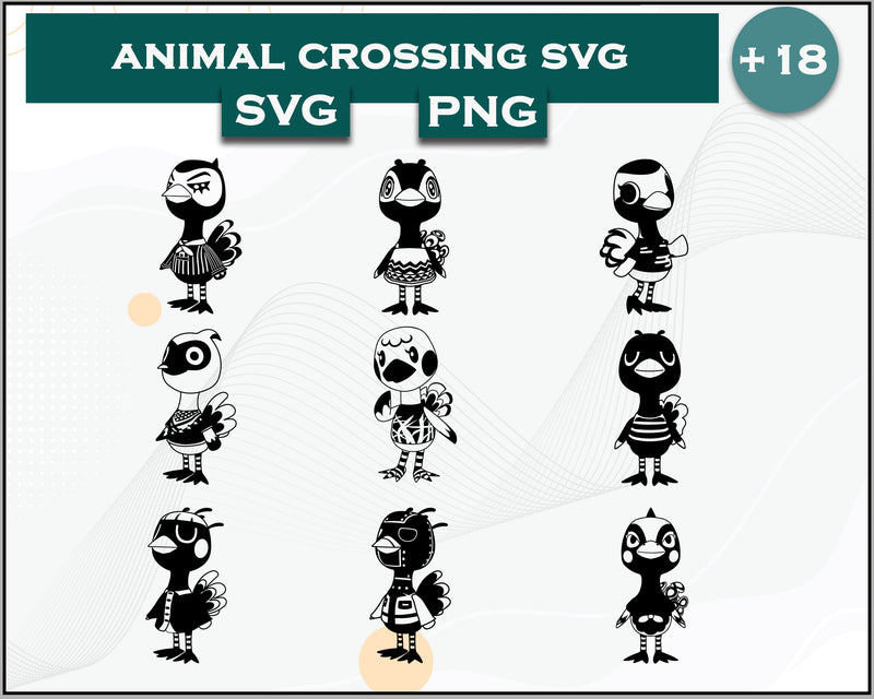 18+ Ostrichs Svg Bundle, Animal Crossing Svg Bundle, Animal Crossing Svg, Cartoon svg, png digital file