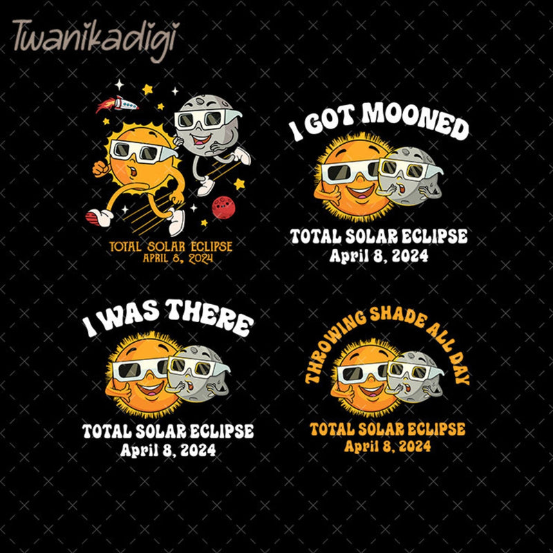 Total Solar Eclipse April 8th 2024 Bundle 4+ PNG