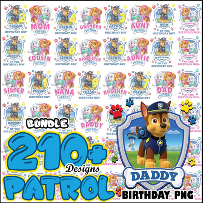 Paw patrol birthday bundle png trending 2024