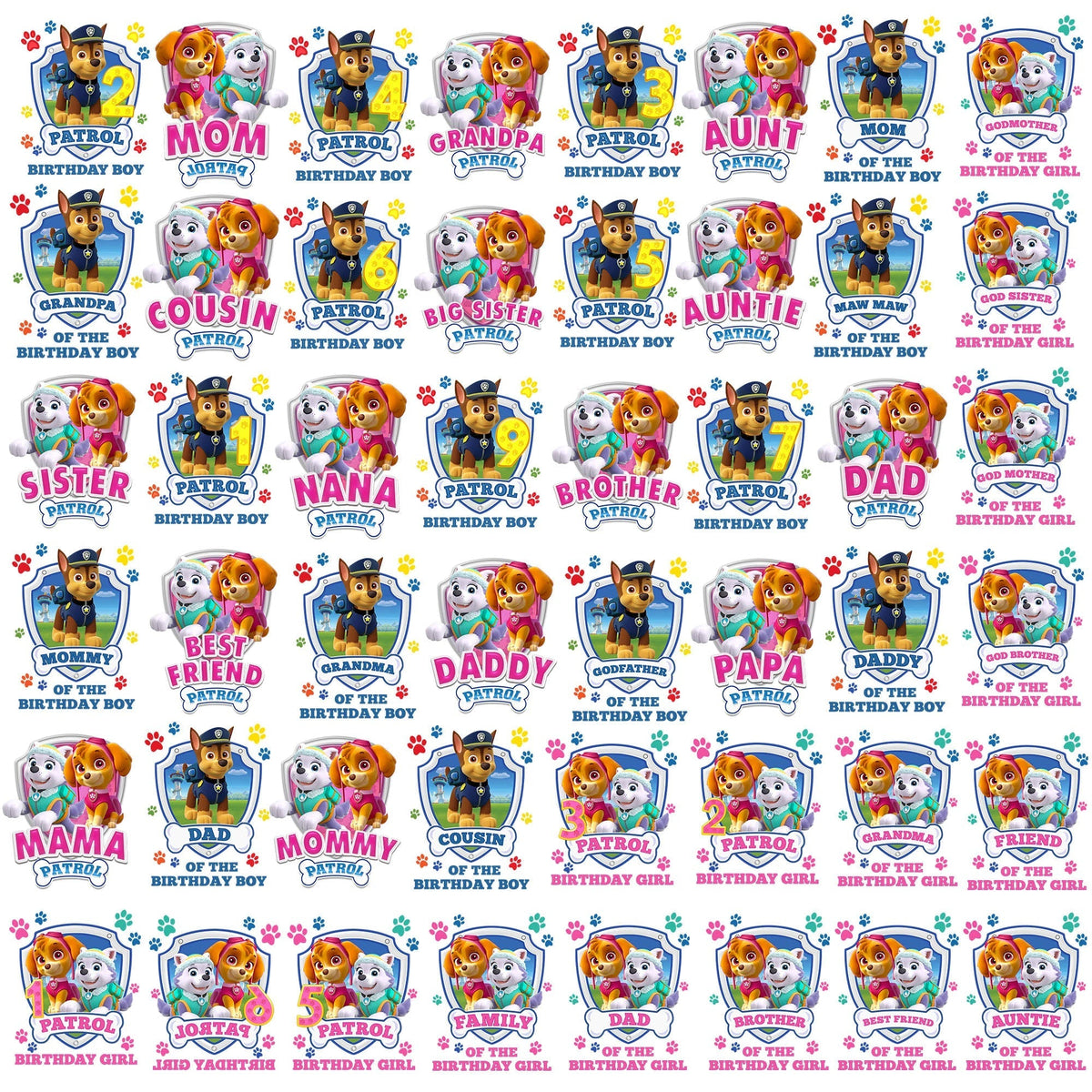 Paw patrol birthday bundle png trending 2024