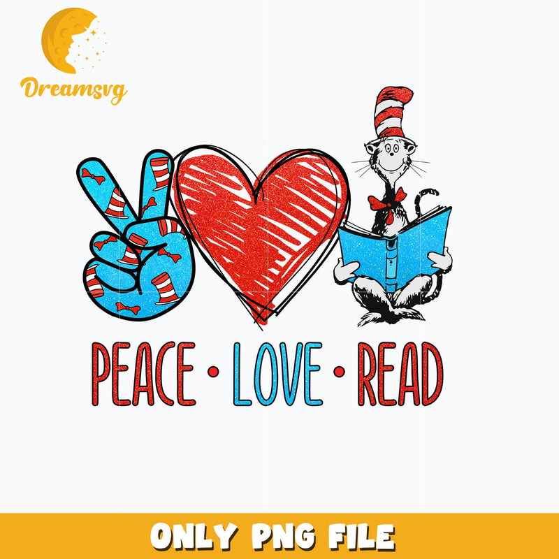 Dr seuss peace love read png