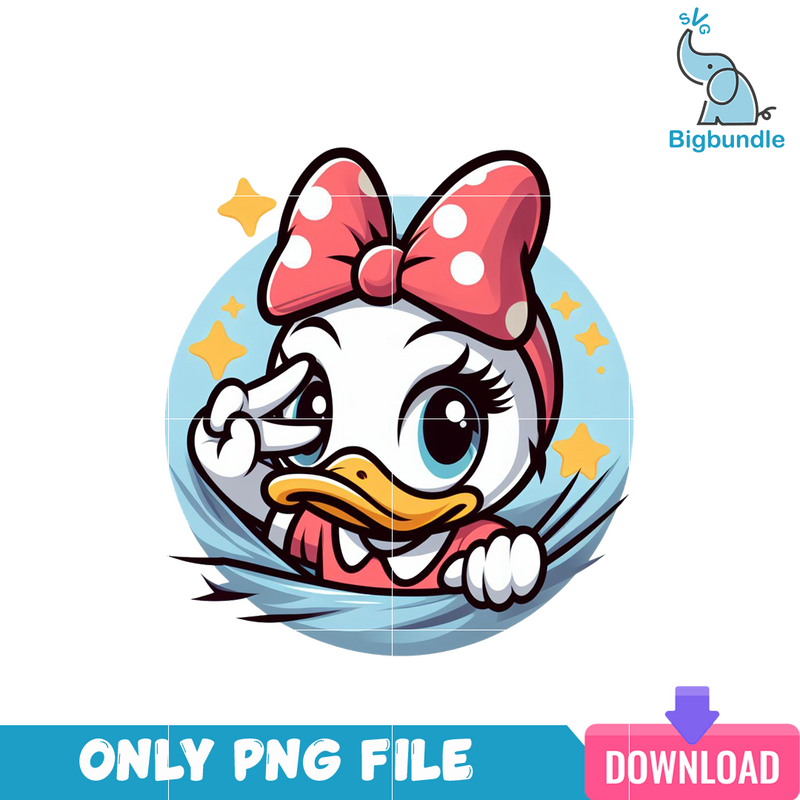 Daisy Duck Peeking PNG