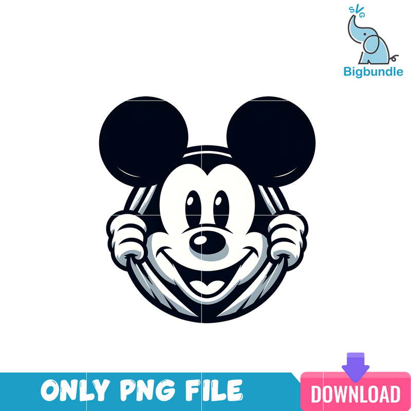 Mickey Mouse Peeking PNG