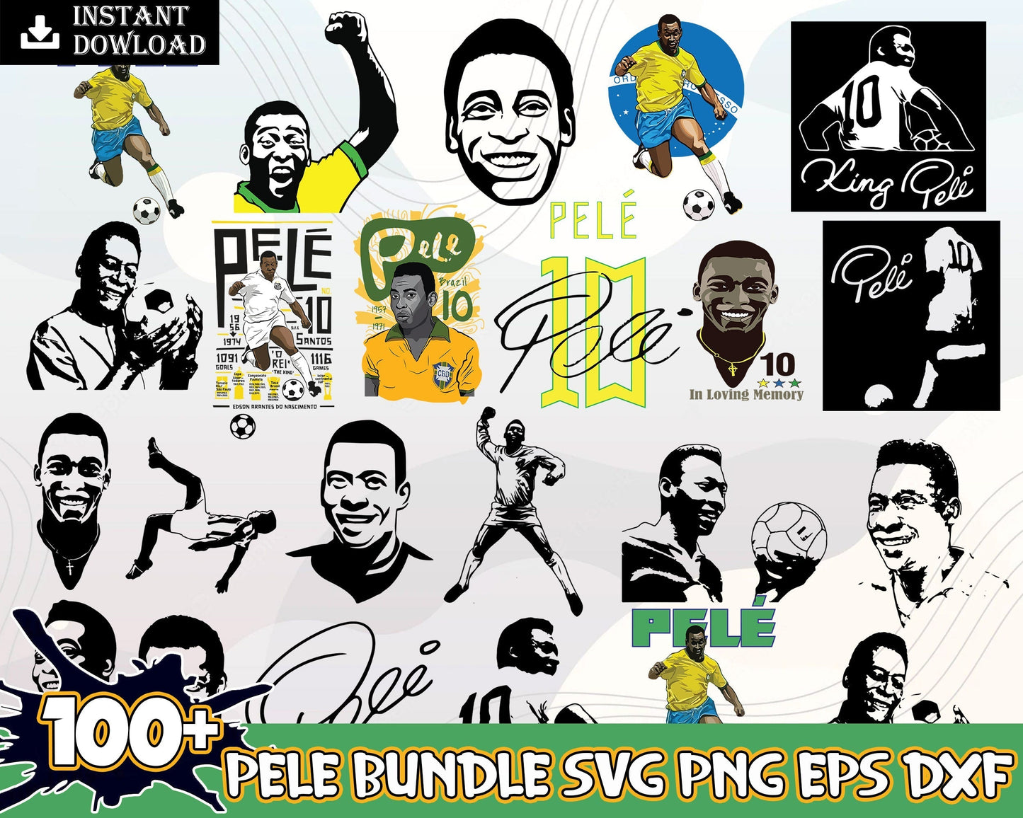 RIP Pele Brazil svg, Pele Brazil png, Rip Pele Digital, My Legend Style Svg, Pele Soccer Download.