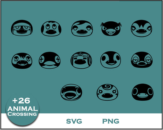 26+ Penguin Svg Bundle, Animal Crossing Svg Bundle, Animal Crossing Svg, Cartoon svg, png digital file