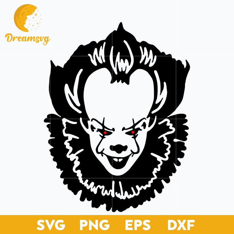 Pennywise Clown SVG, Pennywise Clown Halloween SVG, Scary Halloween SVG, Horror Characters svg, Halloween svg, png, dxf, eps digital file.