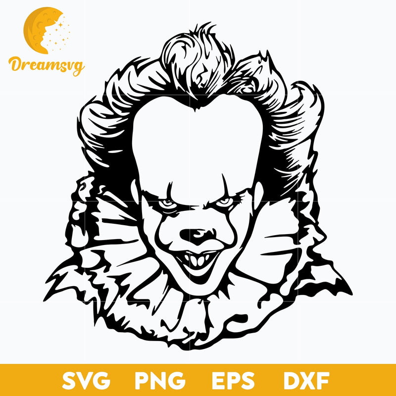 Pennywise Clown SVG, Pennywise Clown Halloween SVG, Scary Halloween SVG, Horror Characters svg, Halloween svg, png, dxf, eps digital file.