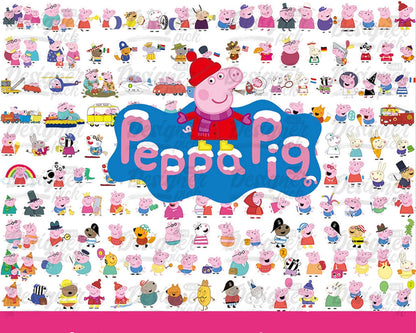 1400+ Peppa Pig Svg bundle  - Instant Download