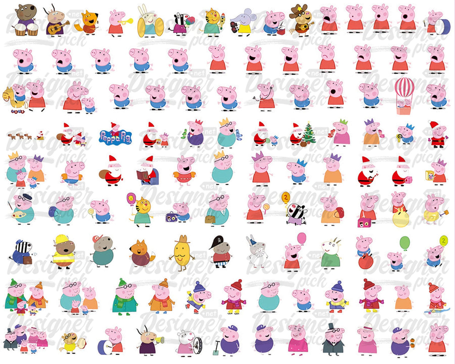 1400+ Peppa Pig Svg bundle  - Instant Download