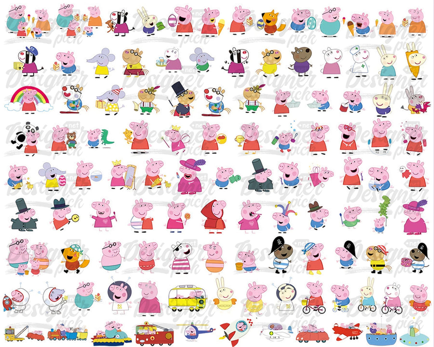 1400+ Peppa Pig Svg bundle  - Instant Download