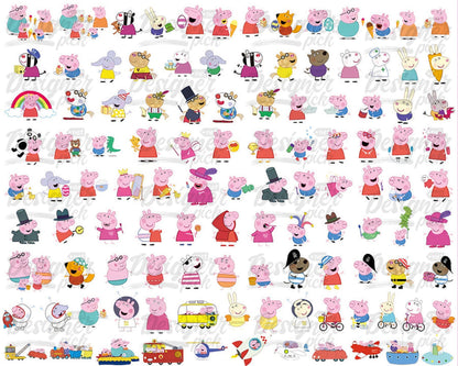 1400+ Peppa Pig Svg bundle  - Instant Download