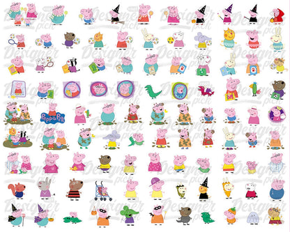 1400+ Peppa Pig Svg bundle  - Instant Download