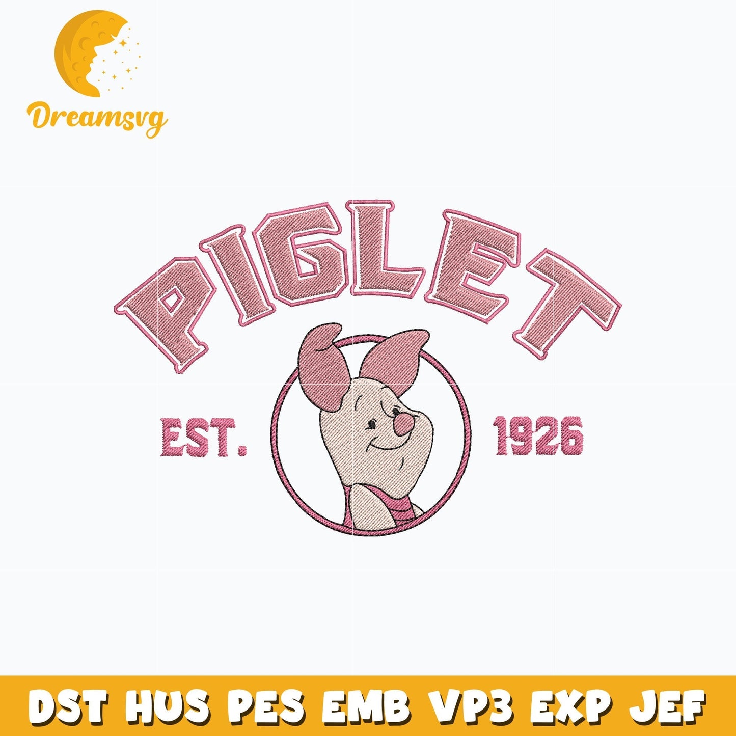Piglet pooh est 1926 embroidery