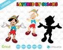 Pinocchio clipart bundle, Pinocchio SVG cut files for Cricut / Silhouette, PNG DXF, instant download