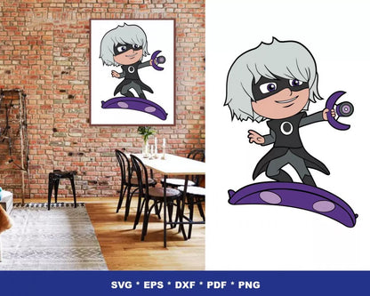 PJ Masks Clipart Bundle, PNG & SVG Cut Files for Cricut & Silhouette