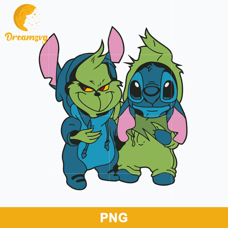 Grinch And Stitch PNG, Grinch Christmas PNG, Christmas PNG Digital File.