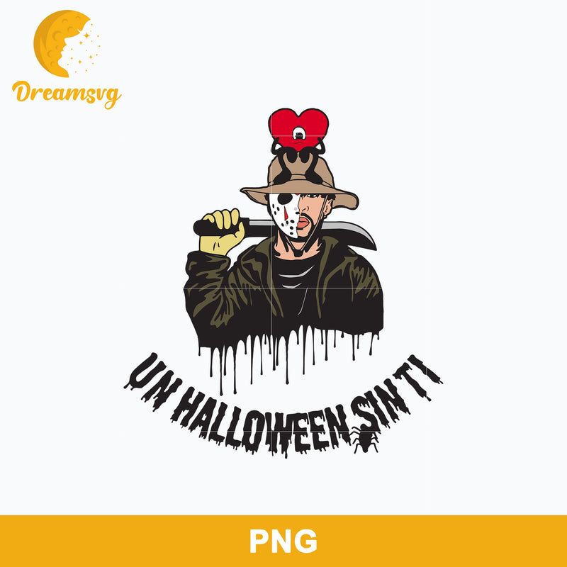 Bad Bunny Horror Halloween Png, Un Halloween Sin Ti Png Digital file