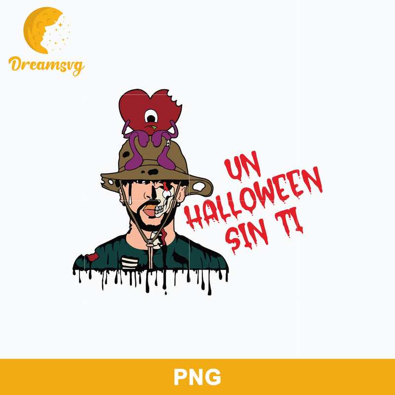 Bad Bunny Jason Voorhees Halloween Png, Un Halloween Sin Ti Png Digital file BHLW02