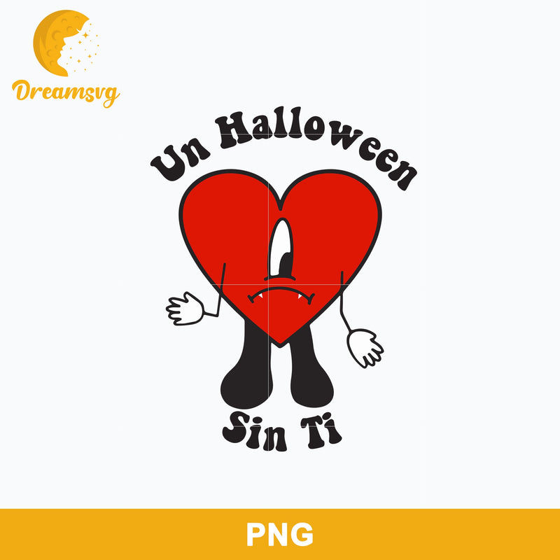 Bad Bunny Heart Png, Un Halloween Sin Ti Png Digital file BHLW06