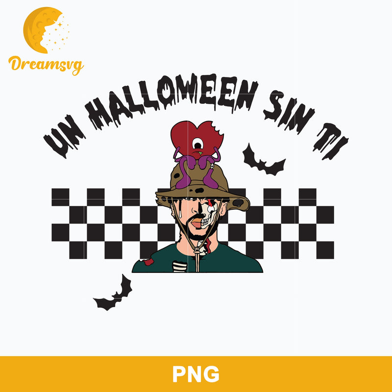 Horror Bad Bunny Halloween Png, Un Halloween Sin Ti Png Digital file BHLW19