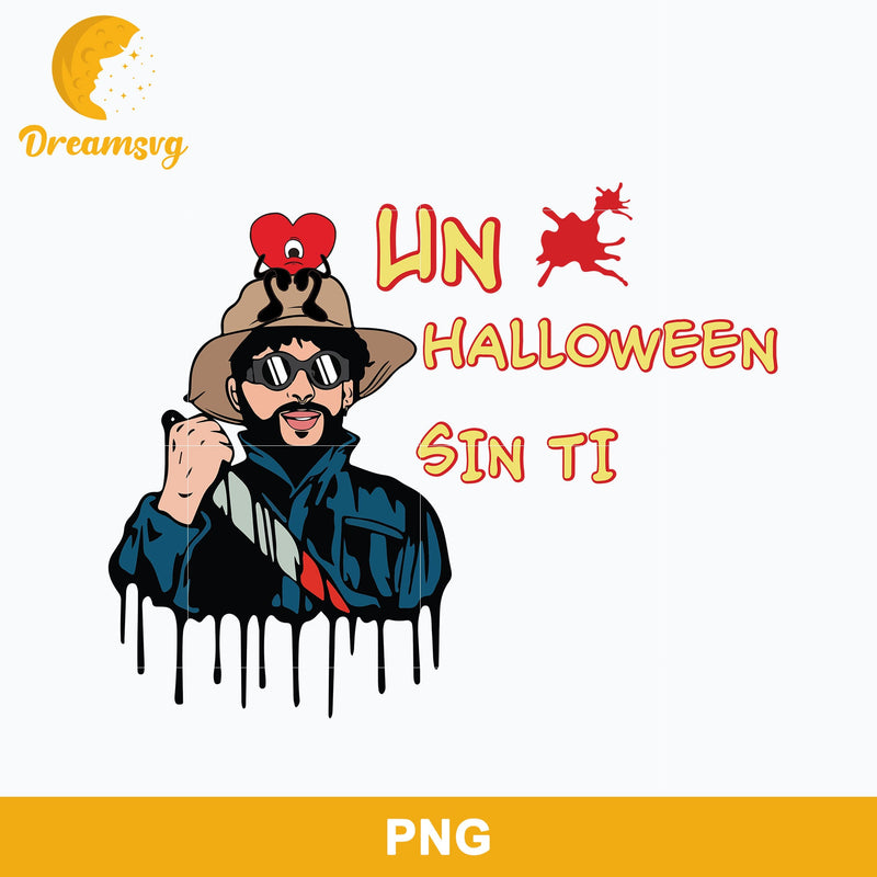 Bad Bunny Michael Myers Halloween Png, Un Halloween Sin Ti Png Digital file BHLW20