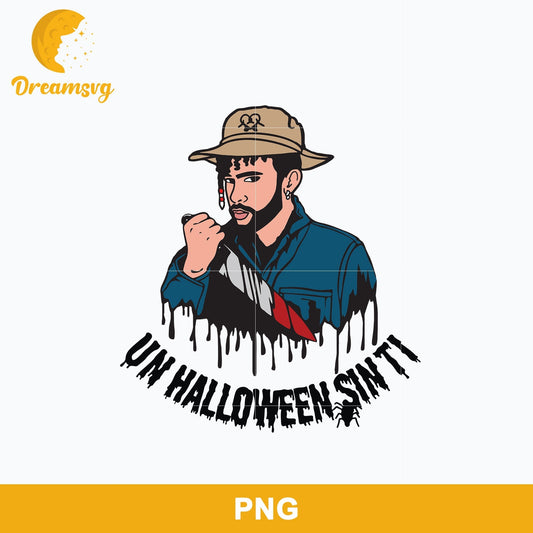 Bad Bunny Michael Myers Png, Un Halloween Si Ti Png Digital file BHLW25