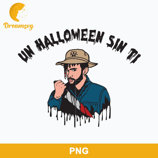 Bad Bunny Michael Myers Png, Un Halloween Si Ti Png Digital file BHLW26